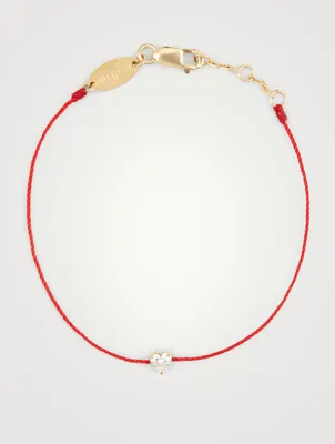 Bien-Aimé 18K Gold String Bracelet With Diamond
