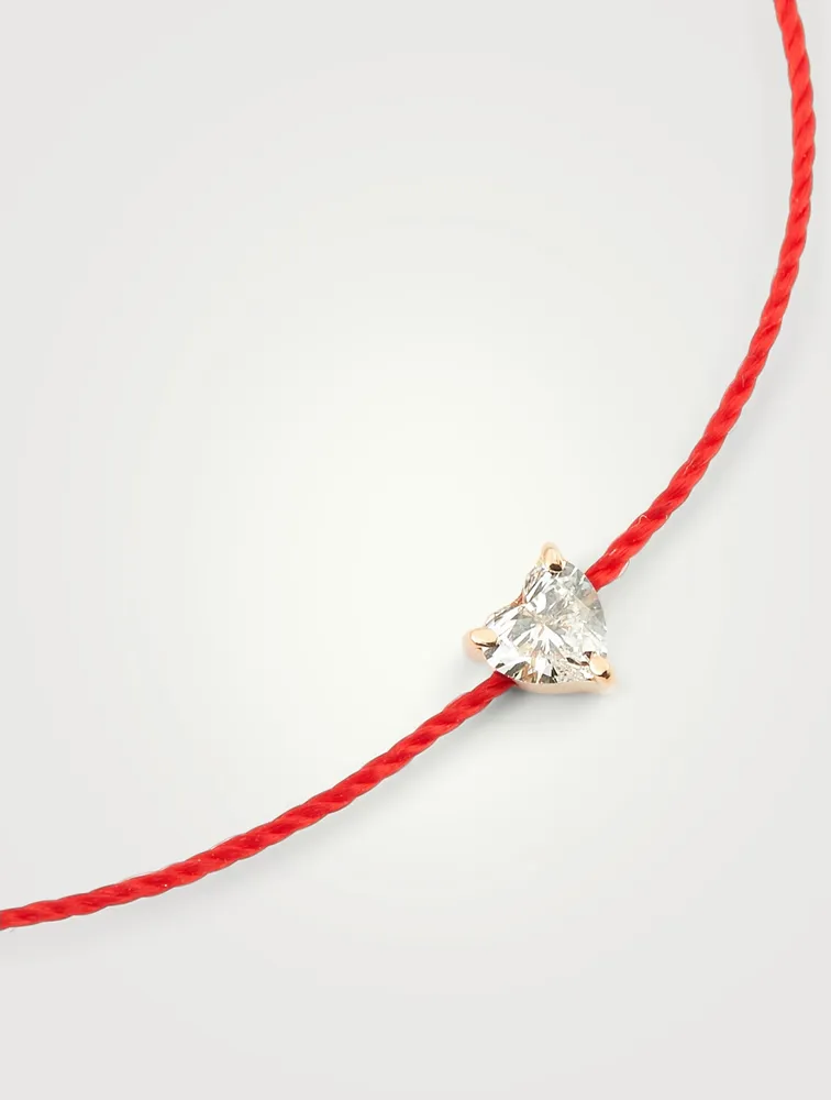 Bien-Aimé 18K Rose Gold String Bracelet With Diamond