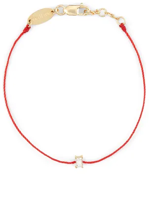 Comtesse 18K Gold String Bracelet With Diamond
