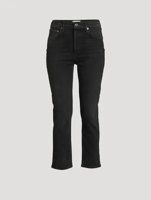 Riley Straight Crop High-Waisted Jeans
