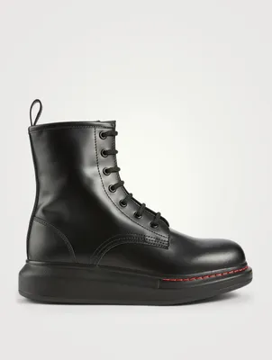 Hybrid Leather Combat Boots