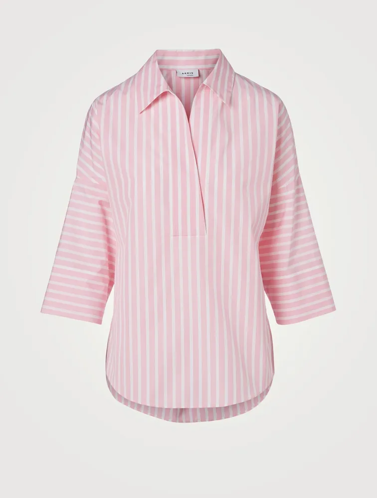 Cotton Shirt Striped Print