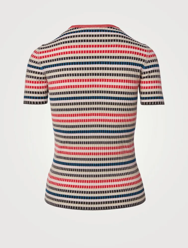 Wool Short-Sleeve Sweater