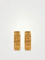 Force Gold Vermeil Striped Hoop Earrings