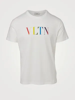 Cotton T-Shirt With Rainbow Logo