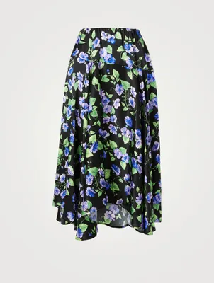 Silk Jacquard Midi Skirt