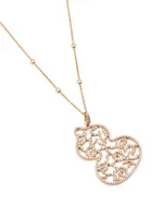 Wulu Lace 18K Rose Gold Necklace With Diamonds