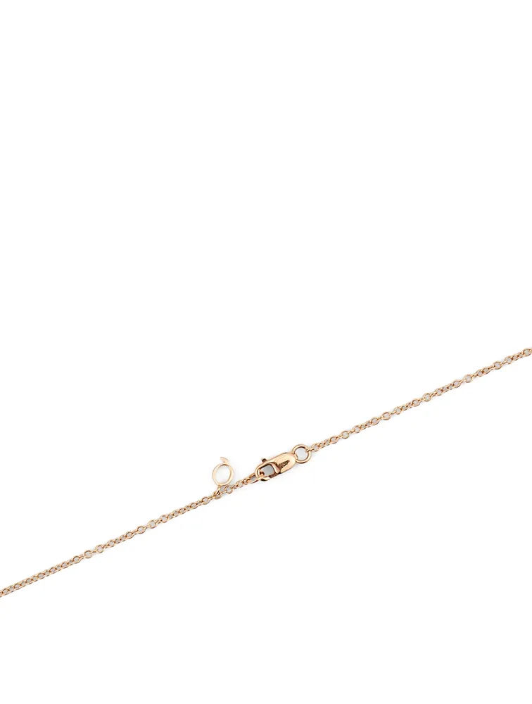 Wulu Lace 18K Rose Gold Necklace With Diamonds