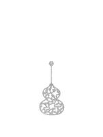 Medium Wulu Lace 18K White Gold Earring With Diamonds