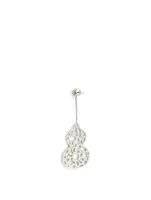 Medium Wulu Lace 18K White Gold Earring With Diamonds