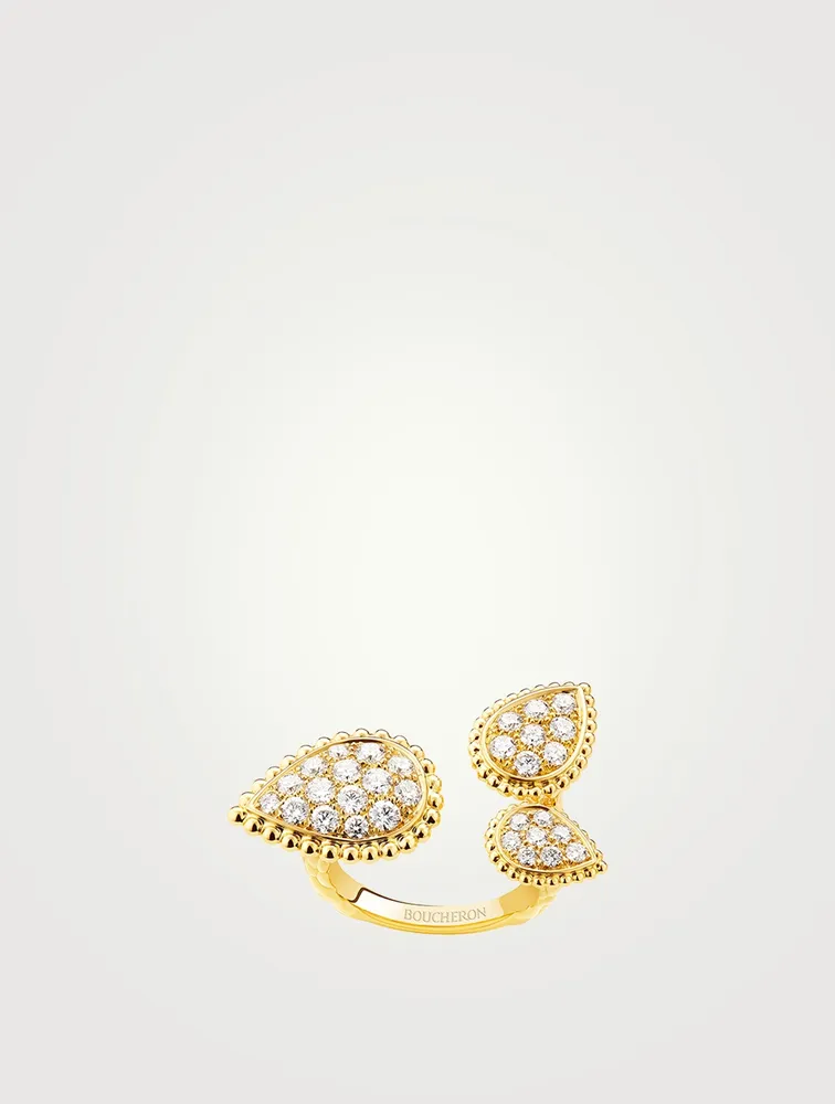 Serpent Bohème Gold Ring With Diamonds