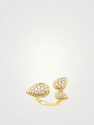 Serpent Bohème Gold Ring With Diamonds