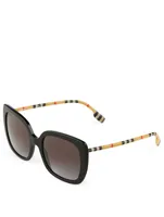 Square Sunglasses With Vintage Check