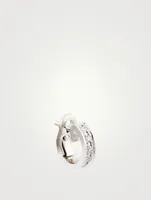 Quatre Radiant White Gold Hoop Earring With Diamonds