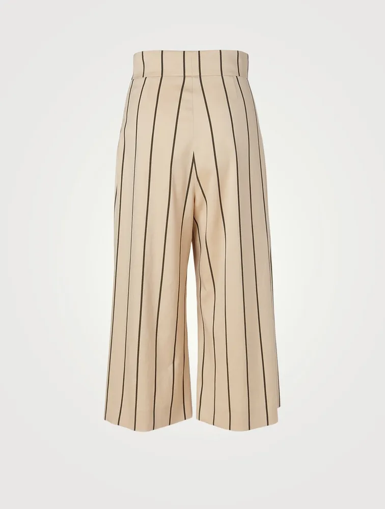 Culotte Pants Striped Print