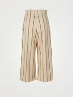 Culotte Pants Striped Print