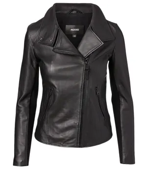 Sandy Leather Zip Jacket
