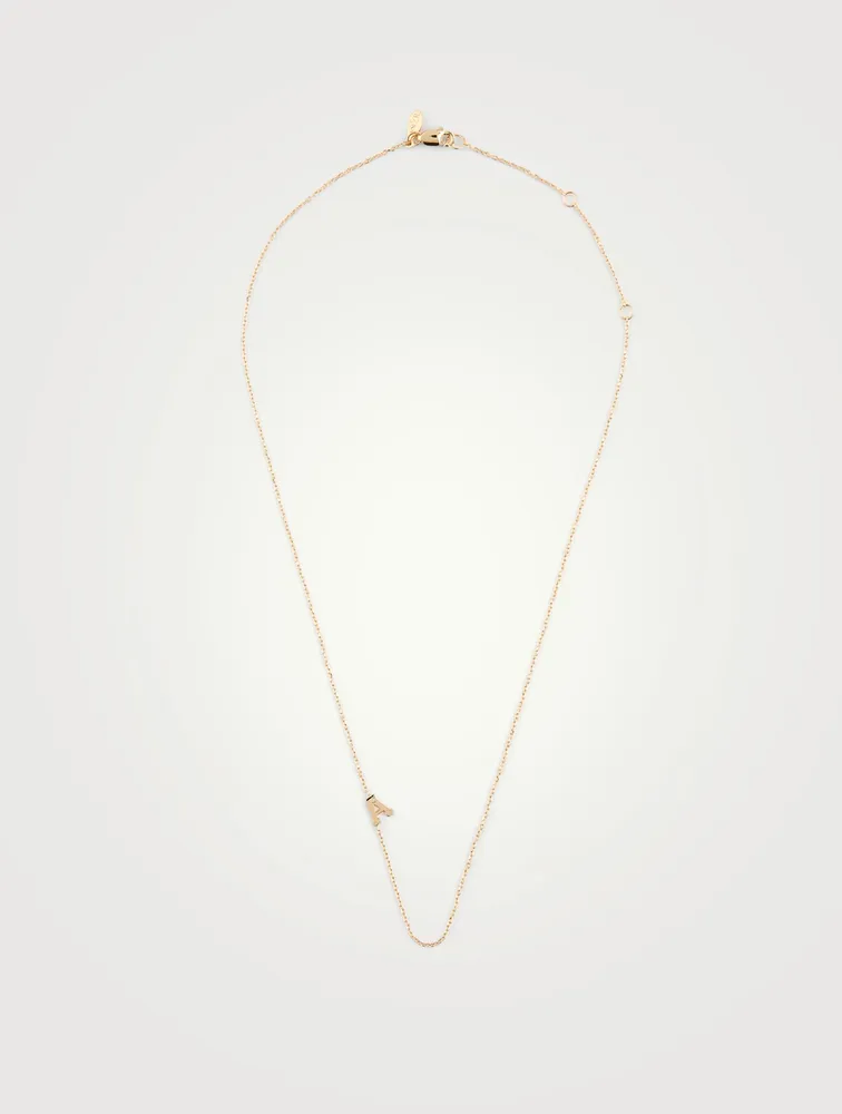Love Letter 14K Gold A Necklace With Diamond