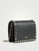 Rockstud Leather Crossbody Chain Pouch Bag