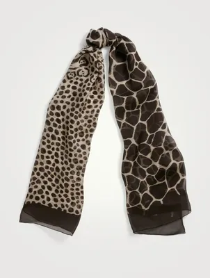 Silk Scarf In Animal Print