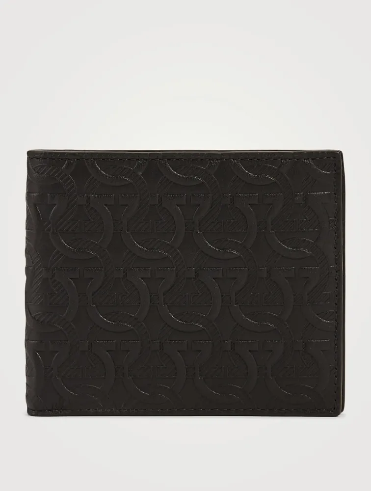 Gancini Embossed Leather Bifold Wallet