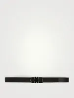 Reversible And Adjustable Leather Gancini Belt