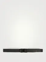 Reversible And Adjustable Leather Gancini Belt