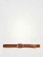 Reversible And Adjustable Leather Gancini Belt