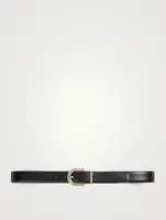 Reversible And Adjustable Leather Gancini Belt