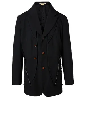 Three-Button Jacket With Seaming