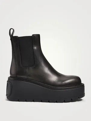 VLOGO Beatle Leather Platform Chelsea Boots