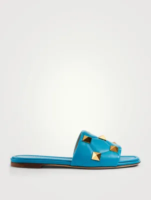 Roman Stud Leather Slide Sandals