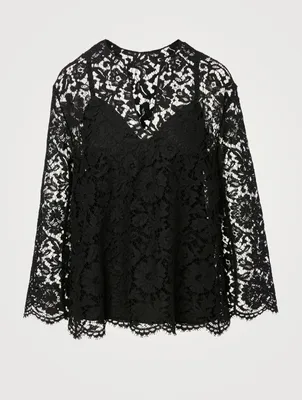 Heavy Lace Long-Sleeve Top