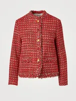 Wool-Blend Lurex Tweed Jacket