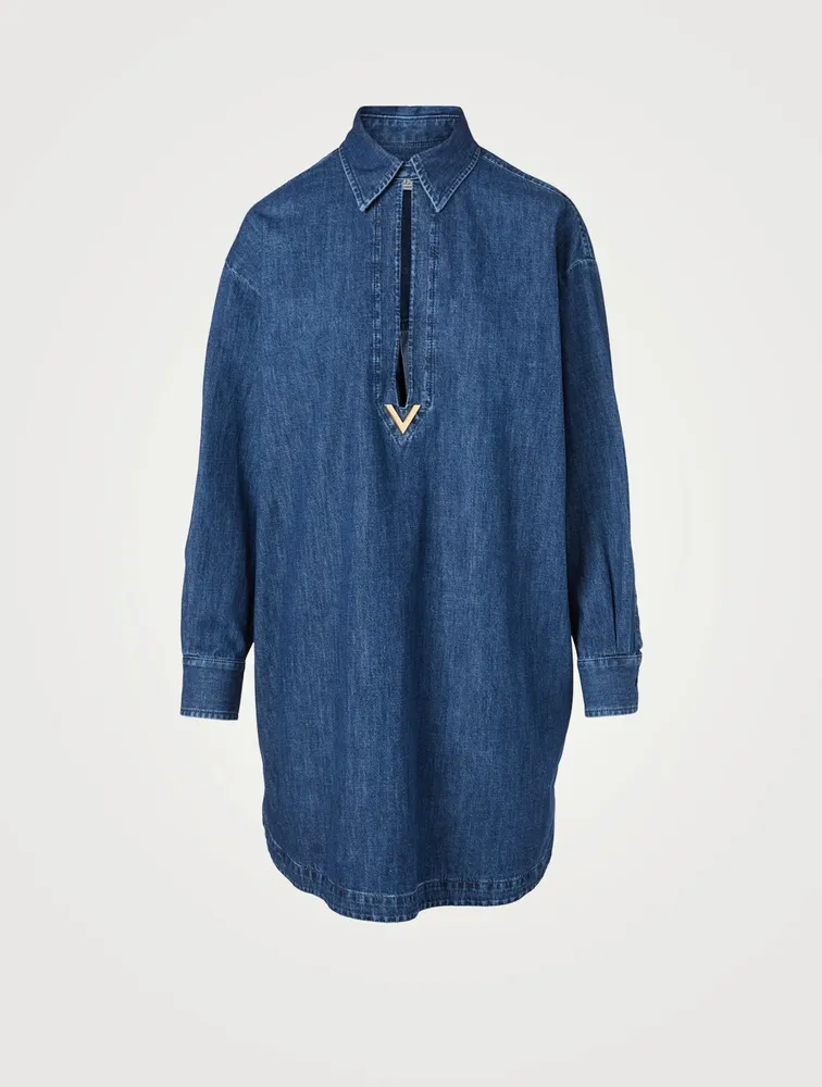 Cotton Denim Short Kaftan