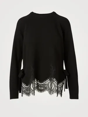Wool And Cashmere Lace Sweater