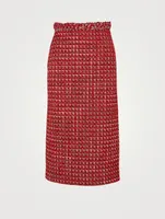 Sensation Lurex Tweed Pencil Midi Skirt