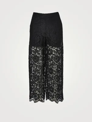 Heavy Lace Wide-Leg Pants