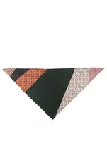 Silk Scarf In Patchwork Print