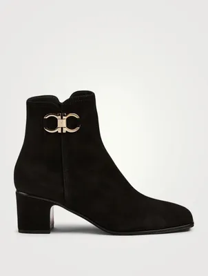 Cassaro Suede Heeled Ankle Boots