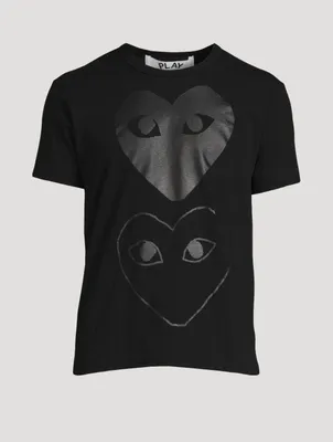 Cotton Double Heart Logo T-Shirt