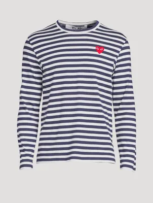 Heart Long Sleeve T-Shirt Stripe