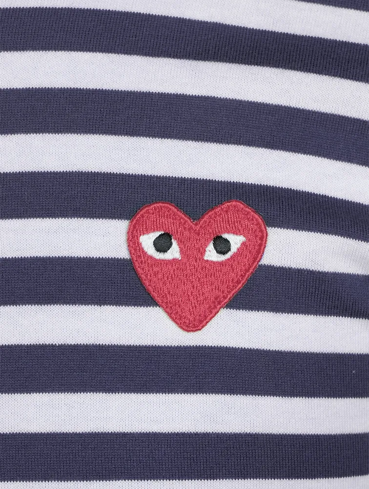 Heart Long Sleeve T-Shirt Stripe