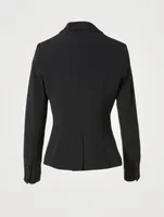 Long-Sleeve Wrap Blazer