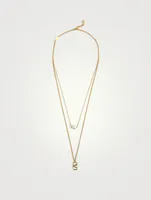 VLOGO Layered Necklace With Faux Pearl