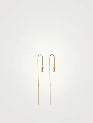 Opyum YSL Monogram Threader Earrings