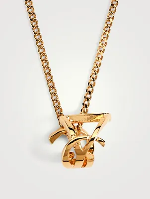 YSL Monogram Twist Pendant Necklace