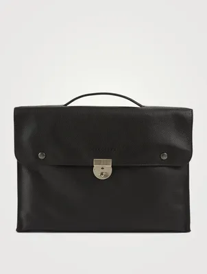 Small Le Foulonné Leather Briefcase