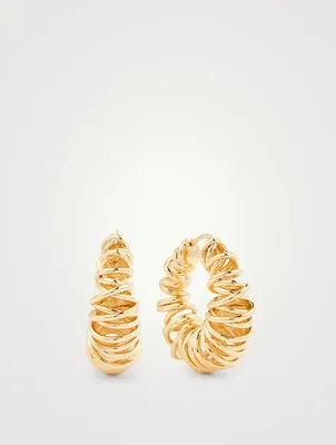 18K Goldplated Spiral Hoop Earrings