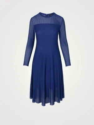 Silk Stretch Knit Midi Dress
